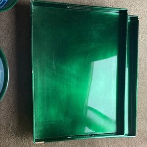 Green Holiday Serving Tray